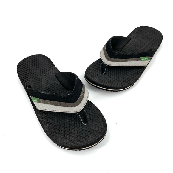 SANUK Black Yoga May Comfort Thong Flip Flop Sandals - Picture 1 of 4